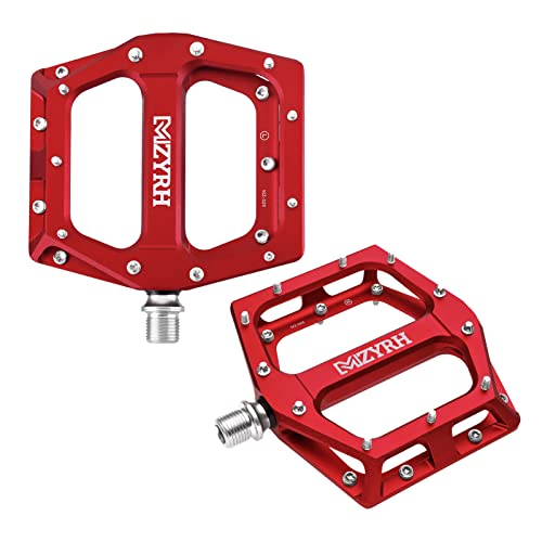 Lightweight Red Bike Pedals with Sealed Bearings