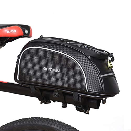 Lixada Bike Trunk Bag Bicycle Rack Rear Carrier Bag 7L Water Resistant Bike Luggage Bag Bike Rack Bag Pannier Bag with Rain Cover