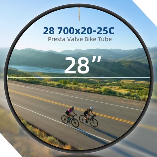 AR-PRO (6-Pack) 28" 700x20-25c Replacement Road Bike Inner Tubes with 60mm Presta Valves and Free 2 Tire Levers - Bike Tubes for 700x20c, 700x23c, and 700x25c Road Bike Tires