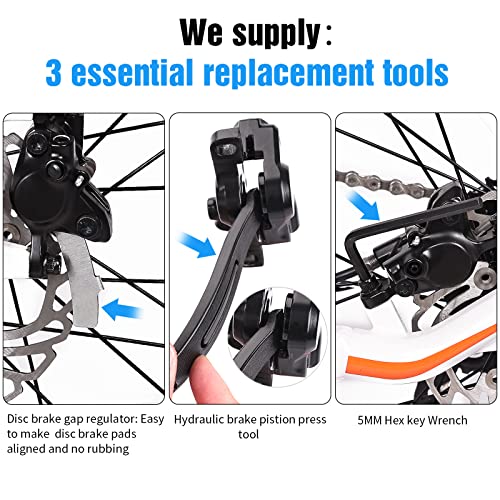 4 Pairs Bike Brake Pads,Bicycle Brake Pads with Installation Tools Competible with Trp Tektro Shimano Brake Pads MT200 M355 M446 M315 M365,MTB Bike Disc Brake Pads Competible with Ebike Brake Pads