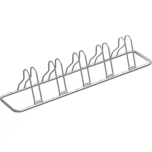 Adjustable 5-Bike Floor Storage Stand for Cycling