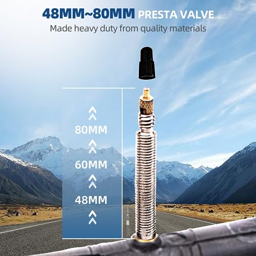 AR-PRO (6-Pack) 28" 700x20-25c Replacement Road Bike Inner Tubes with 60mm Presta Valves and Free 2 Tire Levers - Bike Tubes for 700x20c, 700x23c, and 700x25c Road Bike Tires