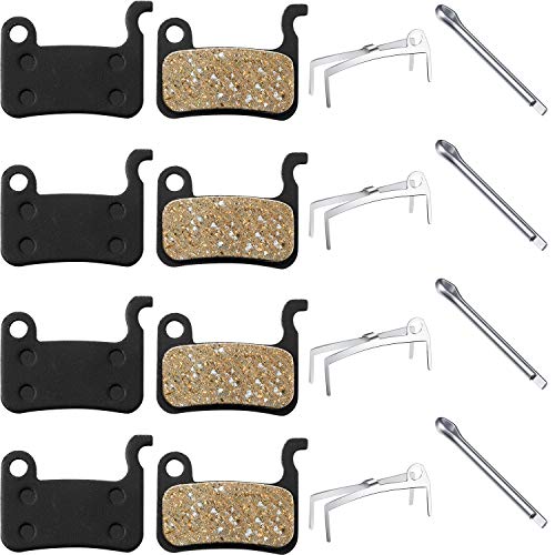 4 Pairs Resin Brake Pads Bicycle Disc Brake Pads Compatible with Shimano Deore XT XTR LX SLX Hone Alfine Saint Disc Brake