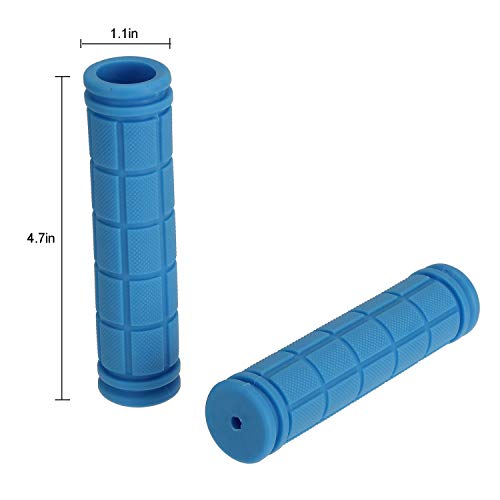 Suwimut 12 Pieces Bike Handlebar Grips for Kids Girls Boys, Non Slip Soft Rubber Bicycle Grips for Scooter, Cruiser, Mountain Bike, Foldable Bike, BMX