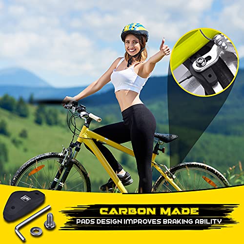 AIISAR Bike Brake Pads 2 Pairs of 50mm – Contemporary Designed C Shape Bike Parts with Installation Tool Caliper, Nut and Spacer