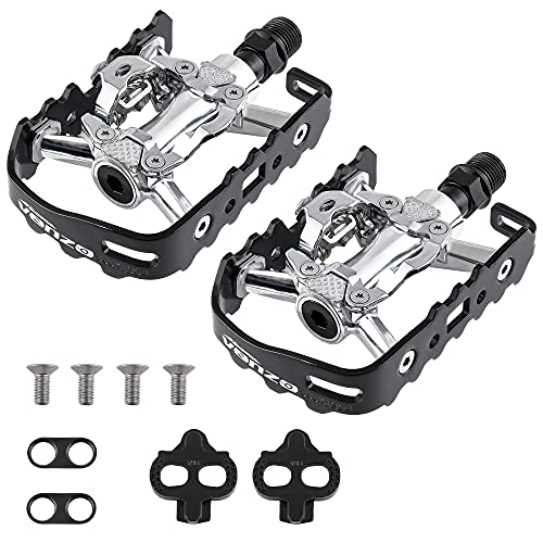 Venzo Men's Mountain Bike Bicycle Cycling Shoes with Multi-Function Clip-Less Pedal & Cleat - Compatible with Shimano SPD & Crankbrother Systems - Size 45