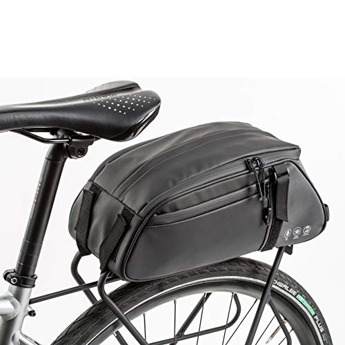 BAIGIO Bike Trunk Bag Waterproof Bicycle Rear Rack Pannier Cycling Carrier Bags Multifunctional Shoulder Pack with Lengthened Shoulder Strap