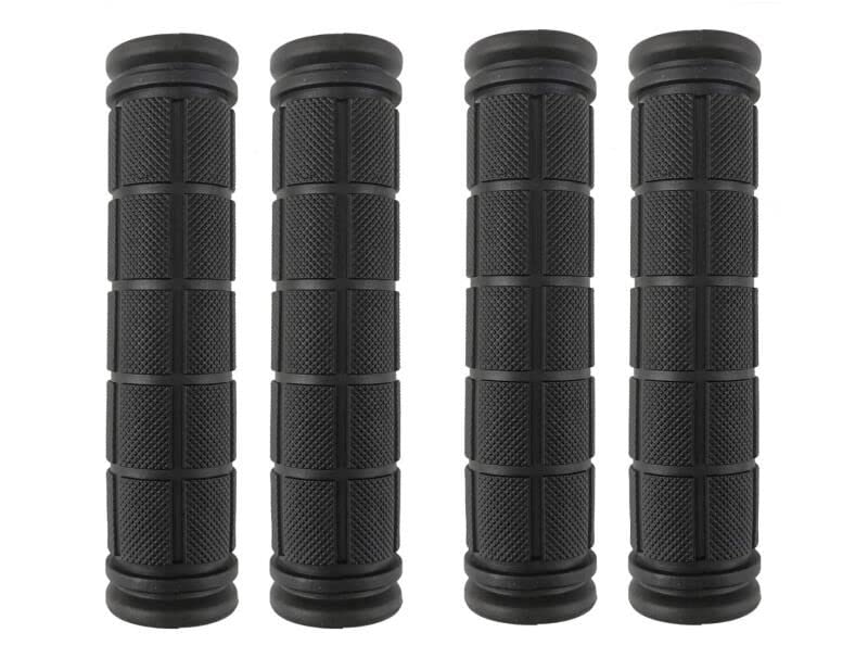 Olipa 2 Pairs Soft BMX MTB Cycle Road Mountain Bicycle Scooter Bike Handle bar Rubber End Grip (Black)