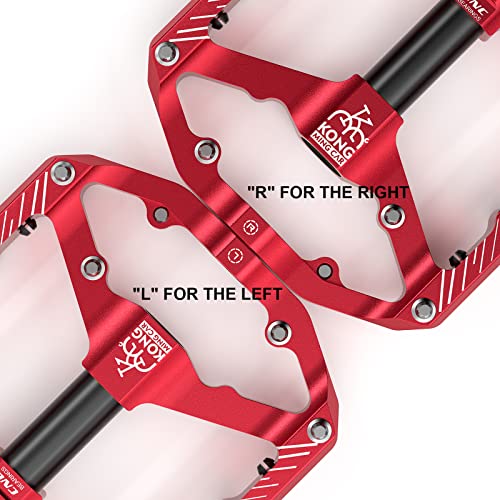 Mountain Bike Pedals with 3 Seal Bearing - 9/16" MTB Pedals Platform Lightweight - Non-Slip Bicycle Pedals for BMX MTB