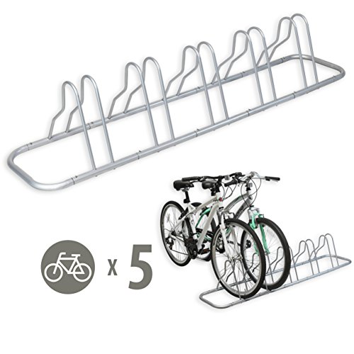 Adjustable 5-Bike Floor Storage Stand for Cycling