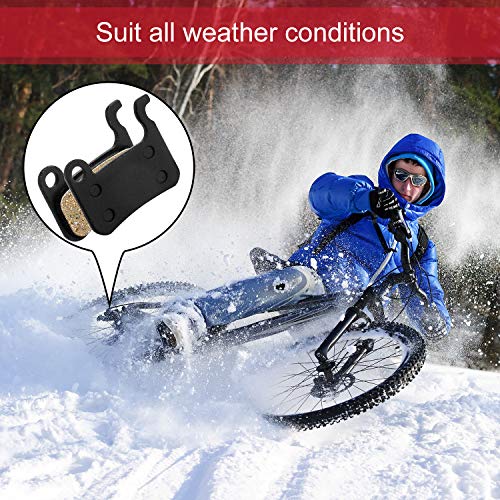4 Pairs Resin Brake Pads Bicycle Disc Brake Pads Compatible with Shimano Deore XT XTR LX SLX Hone Alfine Saint Disc Brake