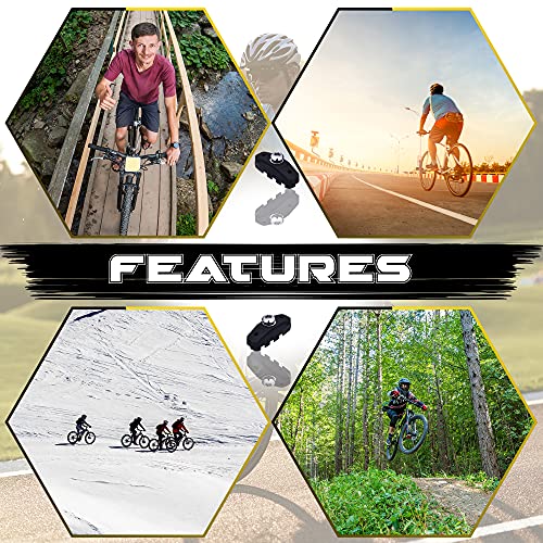 AIISAR Bike Brake Pads 2 Pairs of 50mm – Contemporary Designed C Shape Bike Parts with Installation Tool Caliper, Nut and Spacer