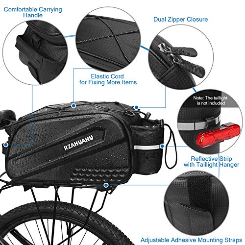 Lixada Bike Rack Bag Waterproof Cycling Bike Rear Seat Bag Bike Trunk Cargo Pack Road MTB Road Bike Carrier Bag Pannier Handbag (10L)