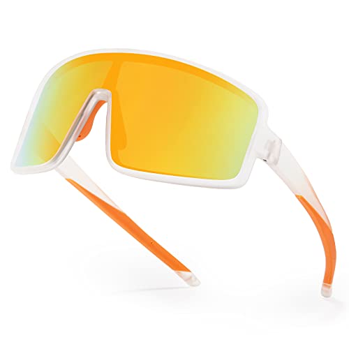 MALIDAK Youth Sun Glasses, Polarized Cycling Sunglasses for Unisex Teenagers, Baseball Sunglasses for Age 8-16