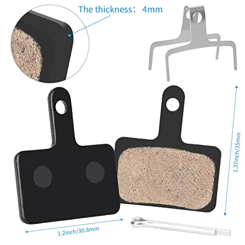 4 Pairs Bike Brake Pads,Bicycle Brake Pads with Installation Tools Competible with Trp Tektro Shimano Brake Pads MT200 M355 M446 M315 M365,MTB Bike Disc Brake Pads Competible with Ebike Brake Pads