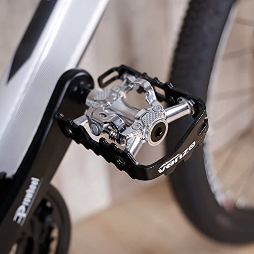 Venzo Men's Mountain Bike Bicycle Cycling Shoes with Multi-Function Clip-Less Pedal & Cleat - Compatible with Shimano SPD & Crankbrother Systems - Size 45
