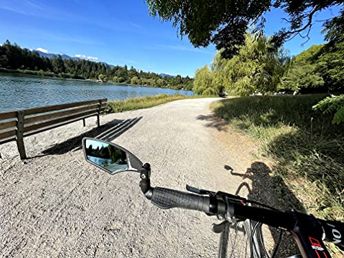 Hafny Bar End Bike Mirror, HD Glass, Multi-Angle