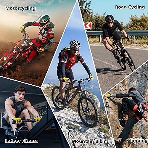 AKASO Cycling Gloves Half Finger Bicycle Gloves Shock-Absorbing Anti-Slip Breathable MTB DH Road Biking Gloves for Men/Women