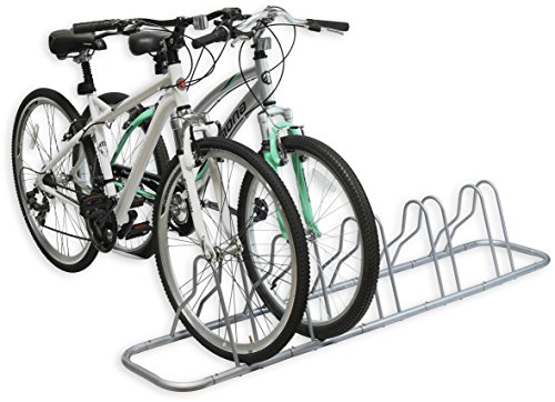 Adjustable 5-Bike Floor Storage Stand for Cycling
