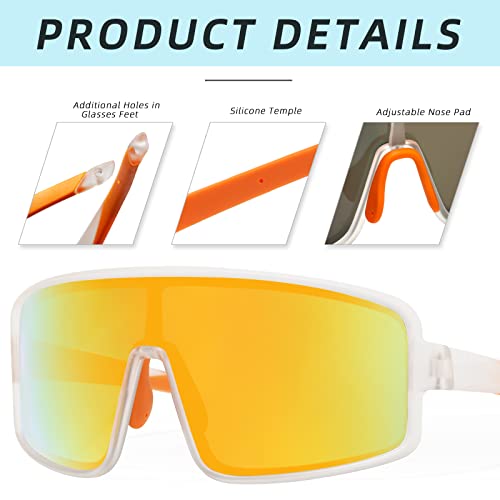 MALIDAK Youth Sun Glasses, Polarized Cycling Sunglasses for Unisex Teenagers, Baseball Sunglasses for Age 8-16