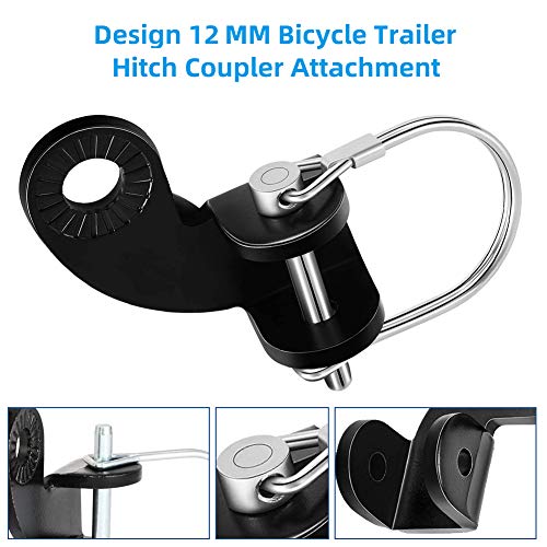 Stainless Bike Trailer Hitch Coupler with Adapter