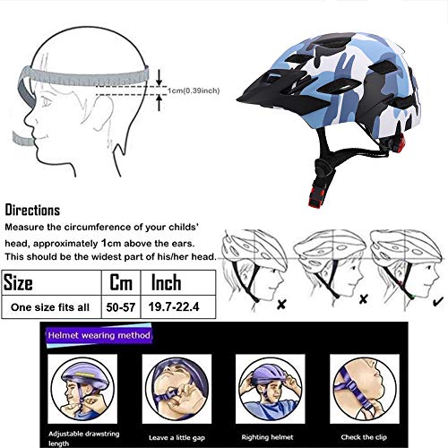 Adjustable LED Kids Bike Helmet for Multi-Sport Cycling