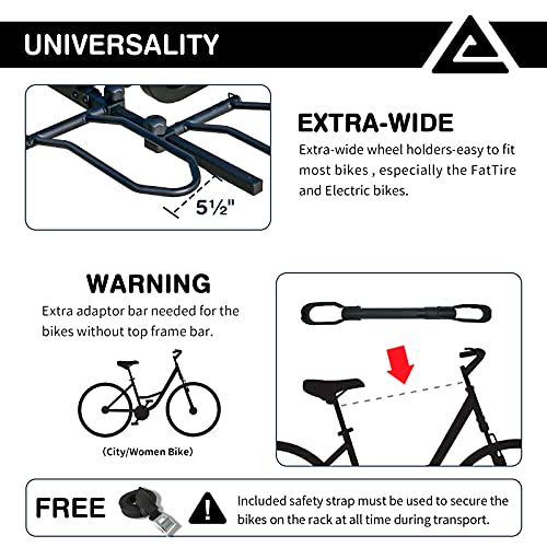2-Bike Platform Hitch Mount Rack - Foldable