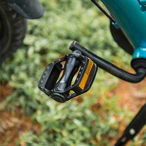 Kids Bike Pedals, Aluminium Alloy Bicycle Pedals with 1/2”, 9/16” Spindle, Non-Slip Metal Bike Pedals for 12/14/16/18/20 Inch Children Bike