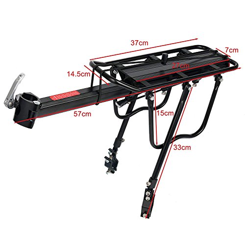 Adjustable Bike Rear Rack - 110 lbs Capacity