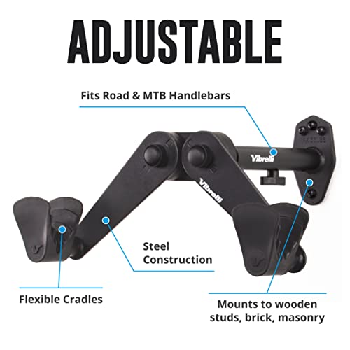 Adjustable Wall Bike Mount - Vibrelli Rack Hooks