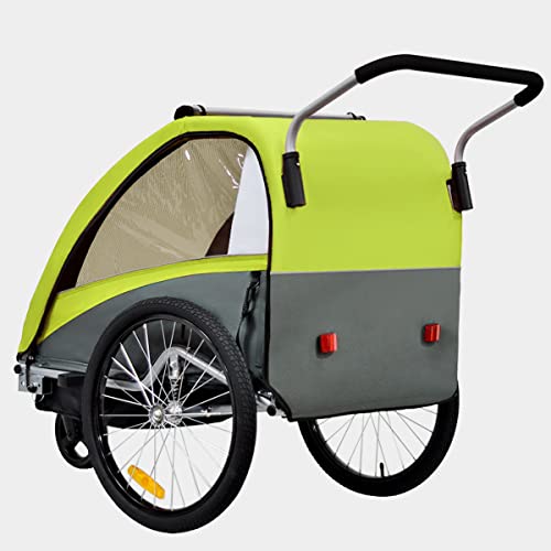 Veelar 2-in-1 Double Bike Trailer & Stroller