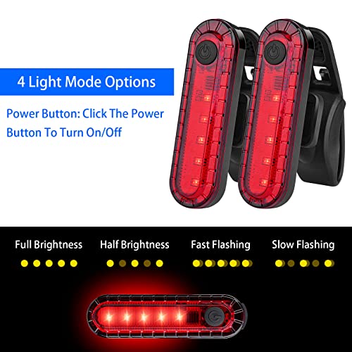 USB Rechargeable Bike Tail Light with 4 Modes