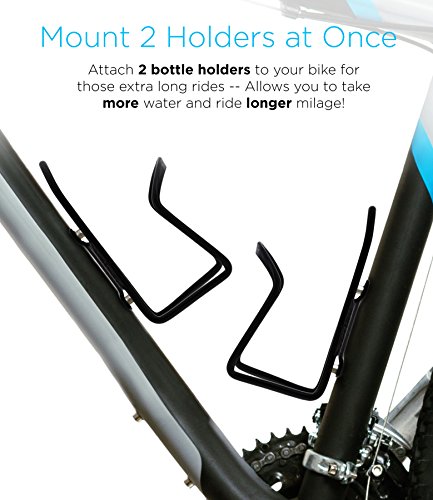 Aluminum Bike Bottle Holder Cage - 2 Pack
