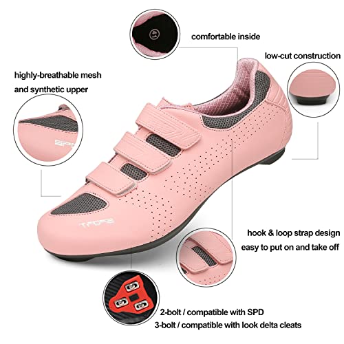 Honosuker Pink Look Delta Cycling Shoes Women