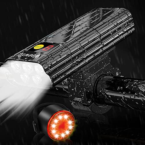 9000 Lumens USB Rechargeable Bike Lights