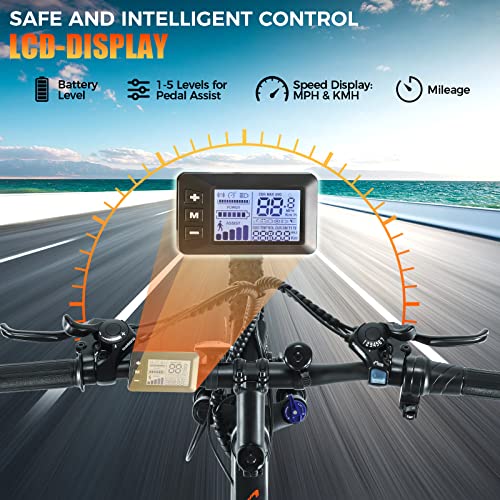 ANCHEER 500W Electric Mountain Bike 26'' Commuter Ebike