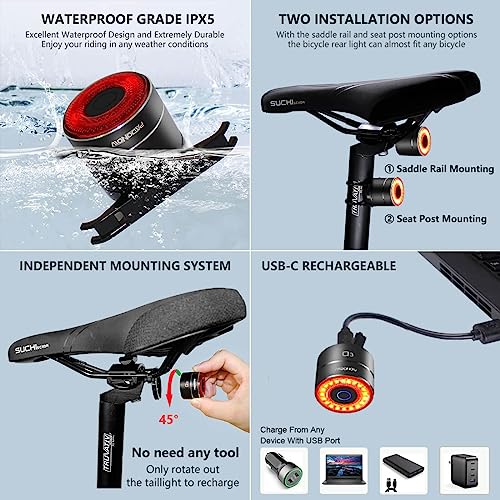 Smart Bike Tail Light with High Visibility