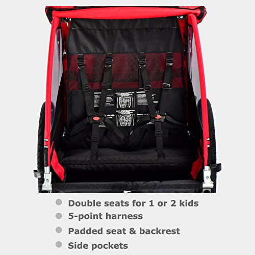 Double Toddler Bike Trailer - Veelar Sports