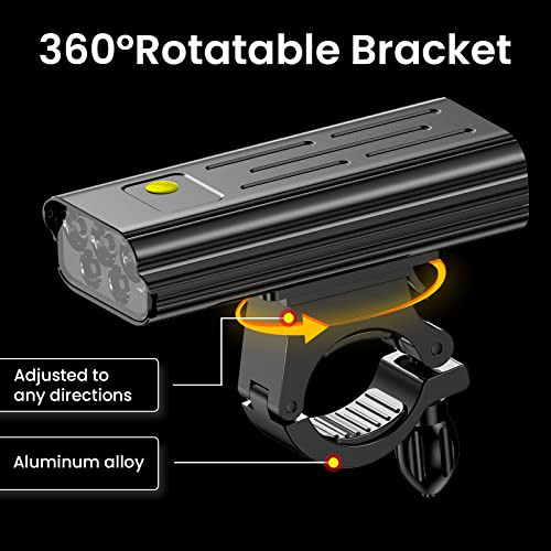 9000 Lumens USB Rechargeable Bike Lights