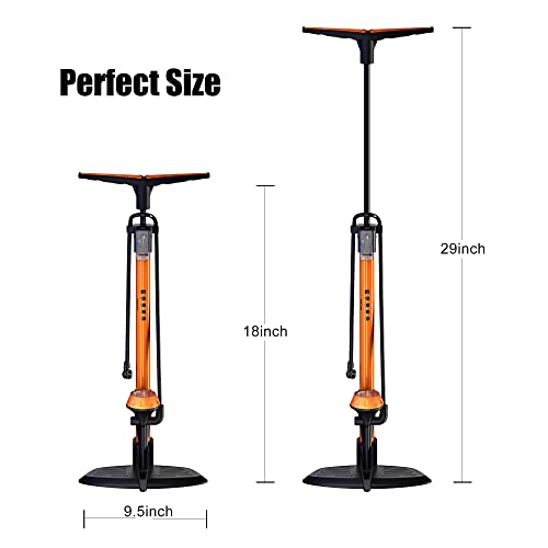 Multi-Valve High Pressure Bike Floor Pump