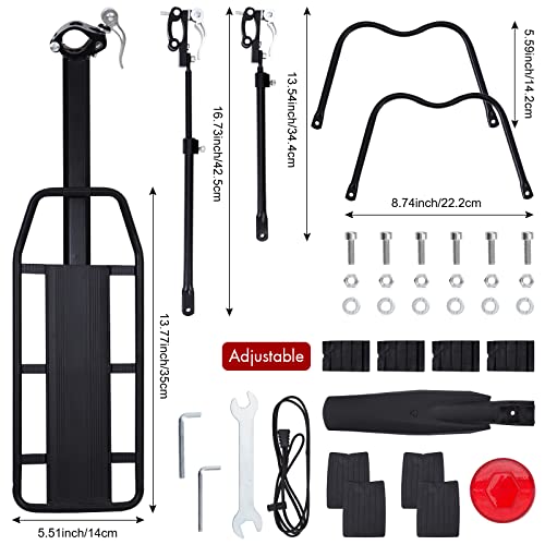 Universal Bike Rear Rack with Fender - 115 lbs