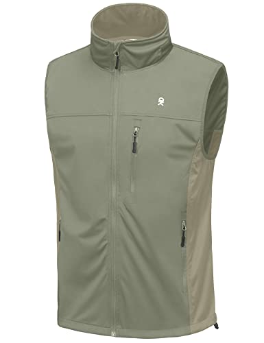 Men's Windproof Cycling Softshell Vest - Sage