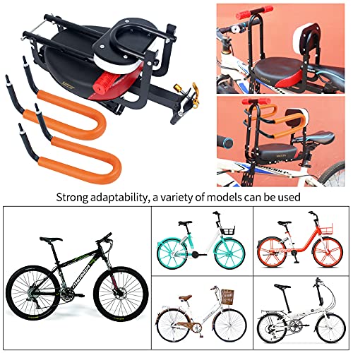 Foldable Front Child Bike Seat with Guardrail