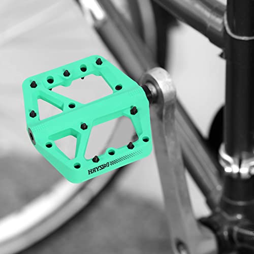 Green MTB Pedals with 3 Bearings