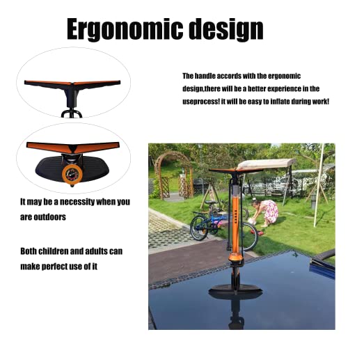 Multi-Valve High Pressure Bike Floor Pump