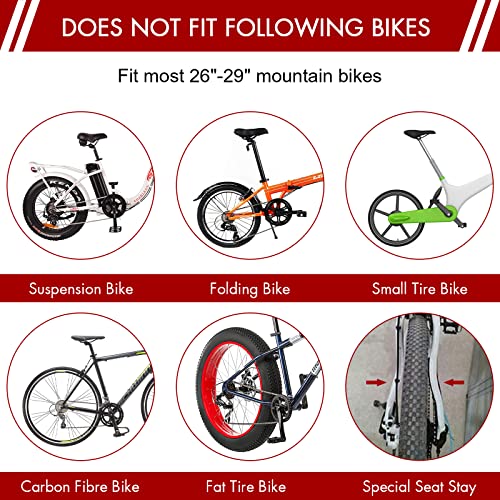 Universal Bike Rear Rack with Fender - 115 lbs