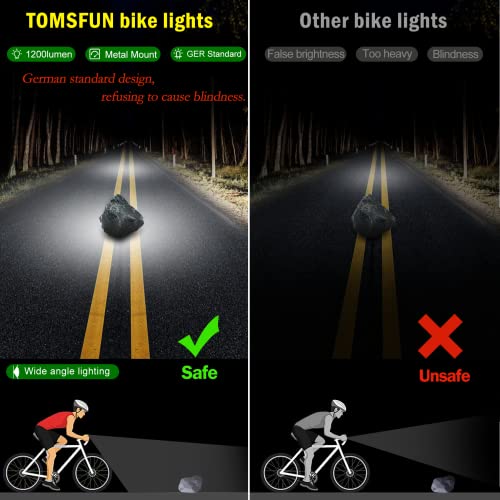 Super Bright 1200 Lumen USB-C Bike Light