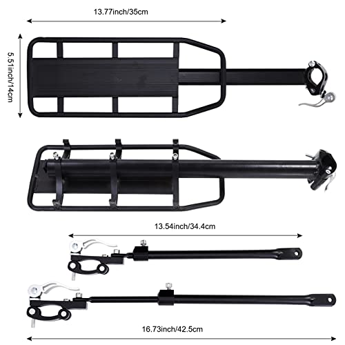 Universal Bike Rear Rack with Fender - 115 lbs