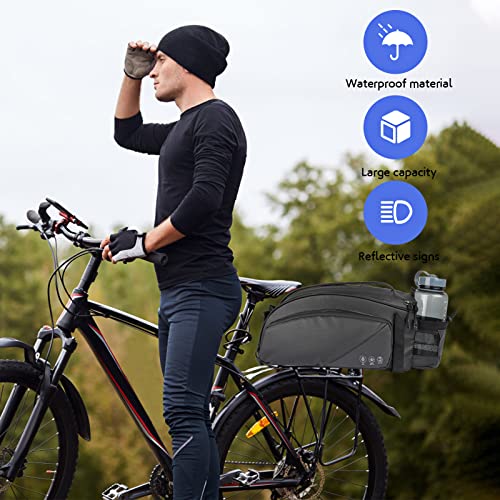 12L Waterproof Bike Trunk Bag with Shoulder Strap