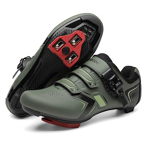 Peloton & SPD Compatible Cycling Shoes - Green, Unisex, Size 11